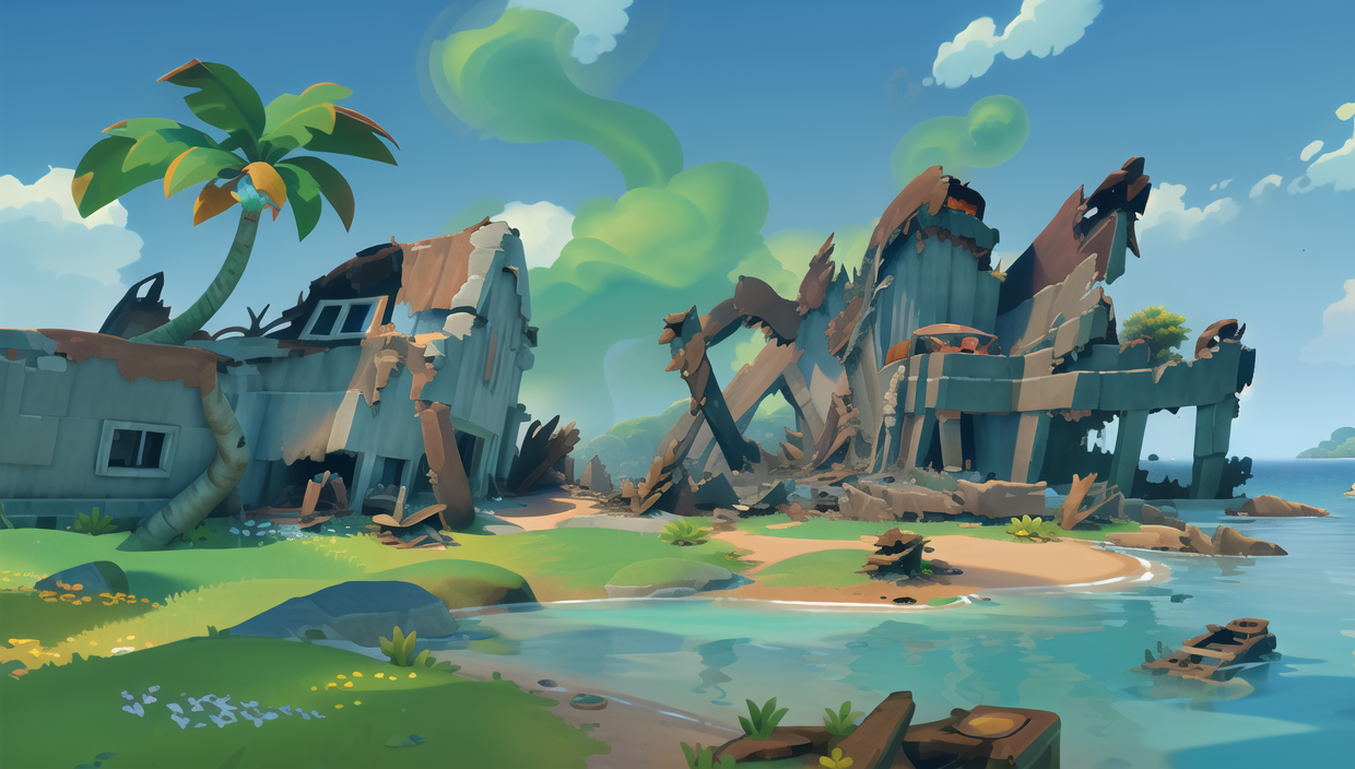 06712-2483369130-(Shipwrecks_1.5), ancient ruins, waves, treasures, jewels, islands, reefs, flowers, grasses, rainforestsLarge perspective, eleva.png